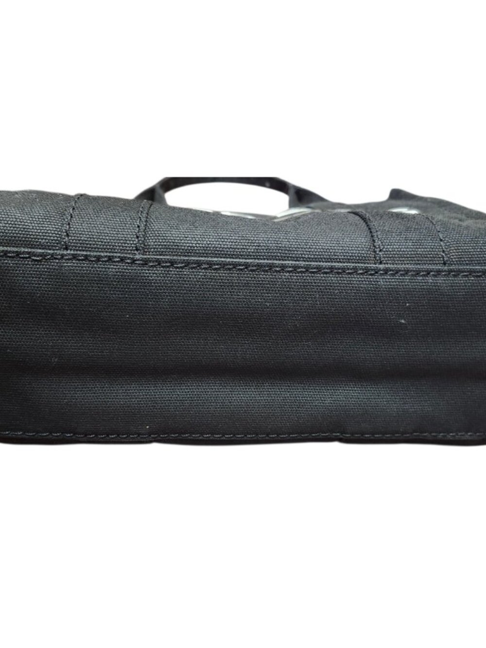 Marc Jacobs The Terry Mini Tote Bag Black Canvas Logo Handbag  100% Authentic - Picture 9 of 16